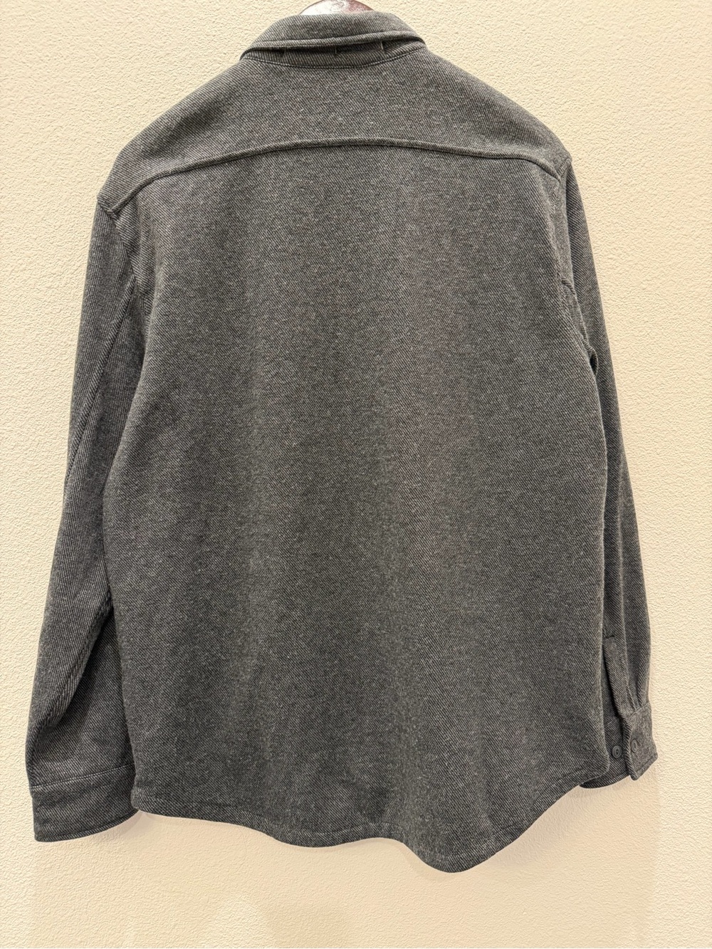 Banana Republic Charcoal Herringbone Casual Shirt Jacket - Picture 2 of 6